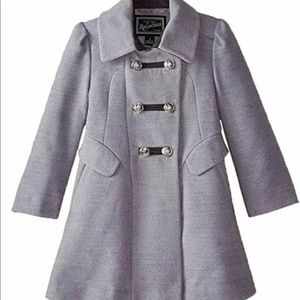 Rothschild girls grey wool jacket coat EUC size 14